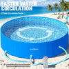 Piscine Tubulaire Ronde, Piscine Hors Sol, Piscine Metal Frame Épaissi, Facile à Ranger Piscine Pliable pour Enfants et Adultes, Piscine Frame Tubulaire Robuste pour Jardin, 228 x 228 x 50 cm