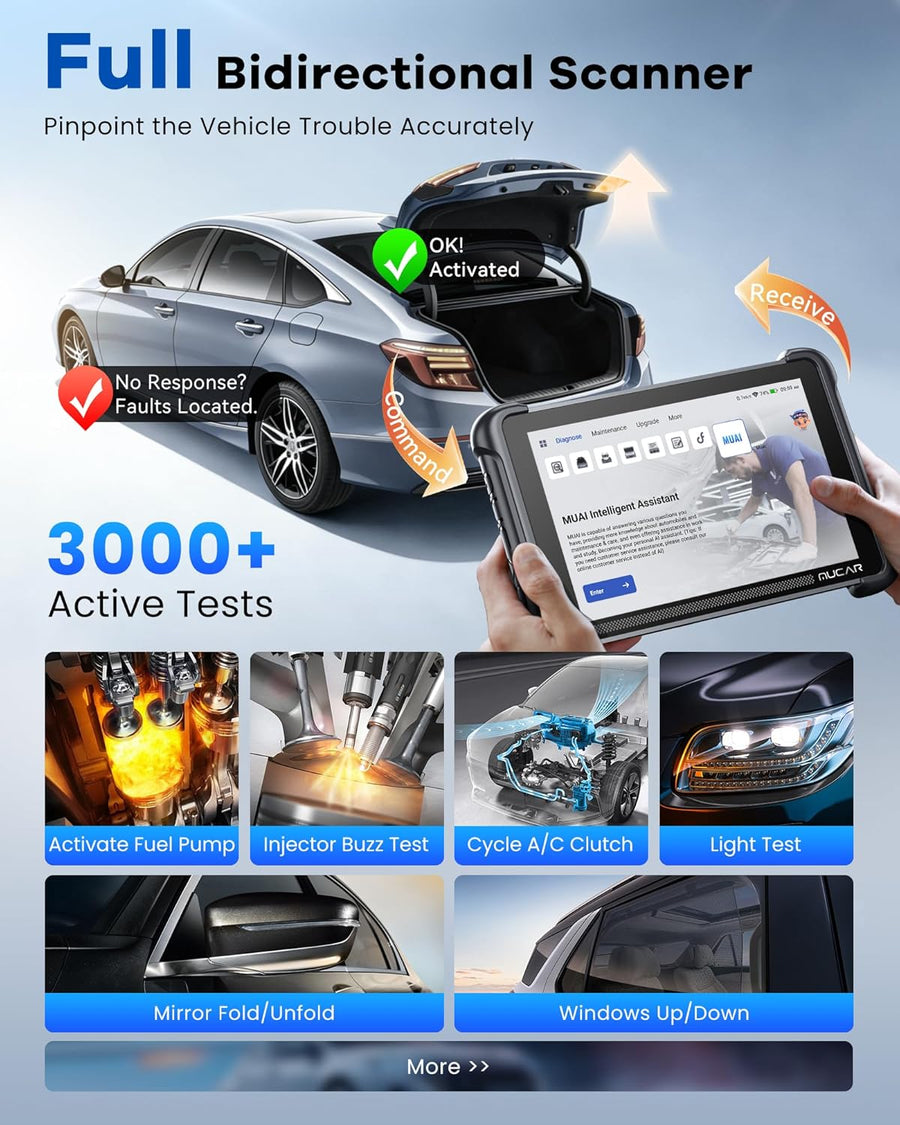 Scanner cartographie topologique, outil diagnostic IA 892BT PRO, 3 000 tests 40 services, codage ECU, authentification automatique FCA SGW, CANFD/DOIP, mises à jour gratuites à vie