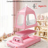 Matelas Gonflable pour Enfants, Design Tente Voiture Princesse, à partir de 3 Ans, ROSE