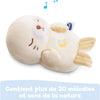 VTech - LumiZen Beige - Petite Peluche Phoque, Doudou Veilleuse Musicale Bébé - Veilleuse Nomade Enfant, Peluche Apaisante et Lumineuse - Cadeau Bébé Naissance et Cadeau Enfant - Contenu en Français