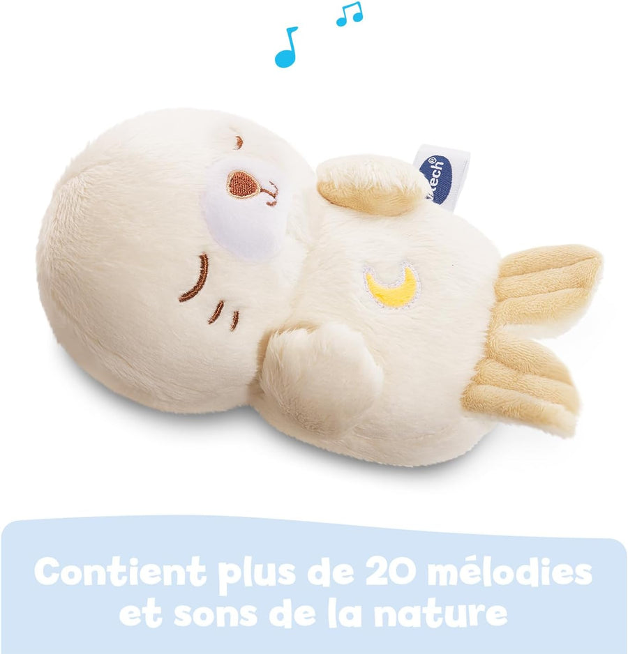 VTech - LumiZen Beige - Petite Peluche Phoque, Doudou Veilleuse Musicale Bébé - Veilleuse Nomade Enfant, Peluche Apaisante et Lumineuse - Cadeau Bébé Naissance et Cadeau Enfant - Contenu en Français