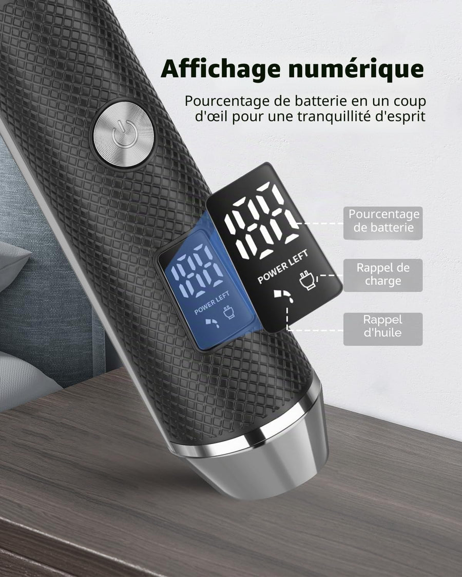 Tondeuse à cheveux professionnelle pour homme, tondeuse à barbe sans fil, tondeuse électrique T-Blade Zero Gap, rechargeable par USB avec 5 peignes de guidage