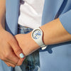 Ice-Watch - ICE blue White porcelain - Montre blanche pour femme avec bracelet en silicone