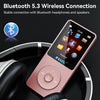Lecteur MP3 64Go Bluetooth 5.3 Portable avec Touches Physiques | 30g ultra léger, écran 1,8", jusqu'à 80h de lecture, extension MicroSD 128Go pour musique au quotidien