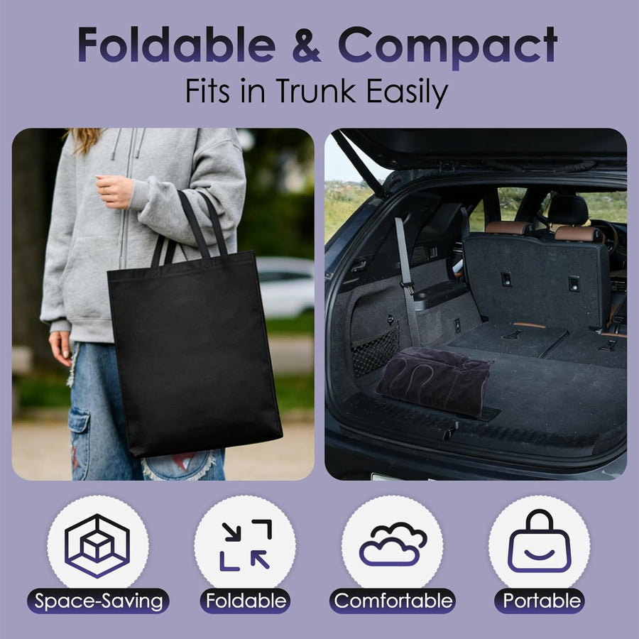 Matelas gonflable de voiture pour SUV et berline, lit de siège arrière gonflable à 4 zones avec 4 valves, matelas de camping de voiture avec masque pour les yeux, bouchons d'oreille