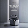 Bain de Pied Électrique, Appareil Massage Pieds avec Chauffage 45°C, Bulles et Rouleaux de Massage, Spa Pieds à Domicile avec Vidange, Noir