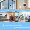 Caméra de Surveillance Intérieure 3MP 2K HD pour Fenêtre | WiFi & Bluetooth, Caméra Connectée avec Vision Nocturne Couleur, Enregistrement 24/7, Détection de Mouvement, Audio