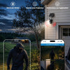 Caméra Solaire 4G LTE Double Objectif avec Carte SIM Extérieure 8W Panneau Solaire, Batterie 12000mAh, Résolution 1080P, Détection Humaine PIR, Vision Nocturne Couleur, Audio Bidirectionnel