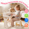 Jouet Piano Enfant, Piano Numérique 37 Touches pour Enfants avec Tabouret & Microphone, Piano Electronique Portable avec Microphone