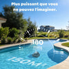 Robot de Piscine Fond et Parois, Ligne d'eau, Double Filtre, Robot Piscine sans Fil, 7 Modes de Nettoyage, 180 Min d'Autonomie, Puissant Aspirateur pour Piscines jusqu'à 150 m² VERT ou BLEU