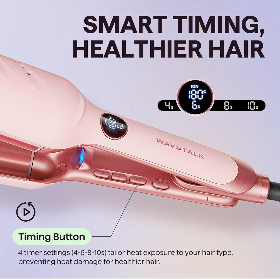 Power Wave Boucleur à Cheveux, Fer à Onduler pour Grandes Ondulations, Avec Protection Ionique & Ventilation pour Moins de Dommages Thermiques, Boucleur Facile à Utiliser