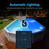 Projecteur Piscine LED 25W avec Filetage 2", 12V RGB Spot pour Piscines Hors-Sol Acier, Contrôle APP et Dimmable, Étanche IP68 Eclairage Lampe Remplie Résine pour Piscines avec Câble 9,5 m