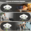 Ventilateur de Plafond avec Lumière et Telecommande, RGB 16 Couleurs Lampe Ventilateurs Plafond avec Douille E27, 28CM Petit Silencieux Plafonnier Ventilateur LED pour Chambre, 3 Vitesses