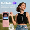 Lecteur MP3 32Go Bluetooth 5.3 - Baladeur Portable 37g avec Boutons Physiques, Haut-Parleur, Radio FM, Enregistreur Vocal, Extension 128 Go Max, Idéal pour Sport, Voyage, Enfants (Écouteurs Inclus)