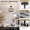 Plafonnier Cristal Noir Moderne Élégant pour Salon et Chambre