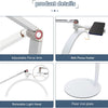 Lampe Demi Lune,Lampe Extension de Cils,36W Lampe de Cils en Lampe sur Pied avec Tête Réglable à 360°,3000K-6000K