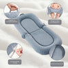 Nid bébé pour nouveau-né, 0 à 24 mois Chaise longue portable 3-en-1, coussin de ventre pliable et soutien assise bébé, housse amovible 100% coton et velours