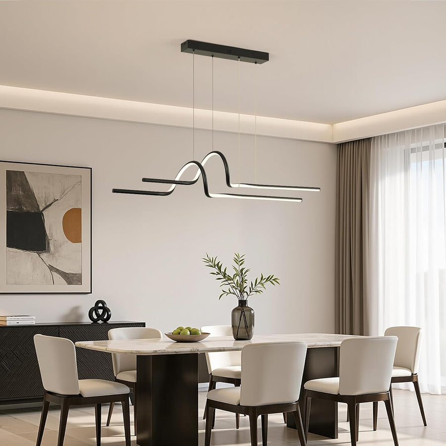 Suspension LED Table à Manger 100 cm, Dimmable, APP et Télécommande [Classe énergétique E] Suspension Moderne, Lampe Réglable en Hauteur pour Table à Manger et Bureau, 3000–6500K, 36W
