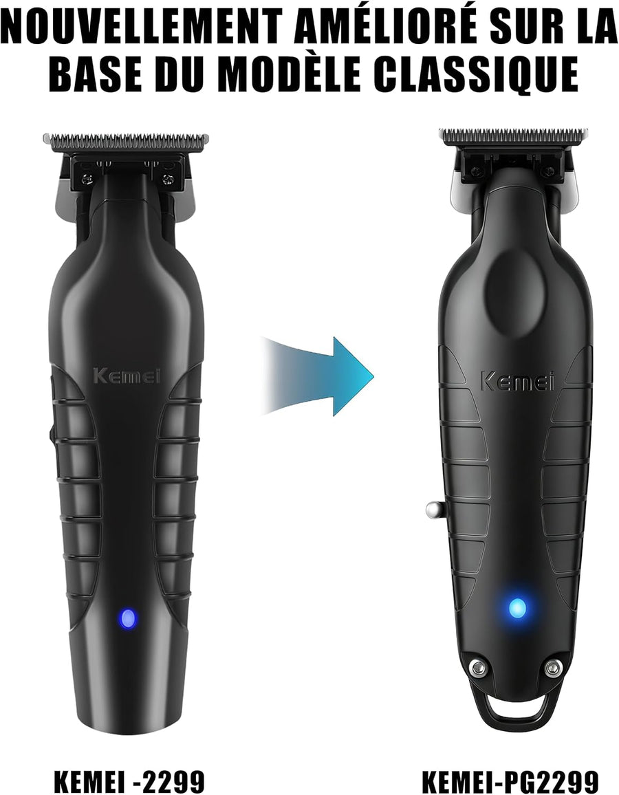 Tondeuse à Cheveux/Barbe Professionnelle pour Hommes | Tondeuse à Zéro Écart avec Lame en T, Sans Fil et Rechargeable