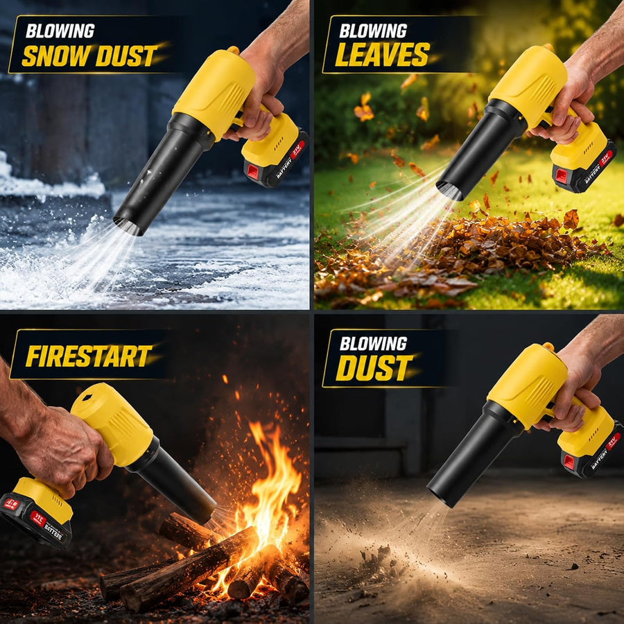 Souffleur de Feuilles sans Fil 21V 50000 TR/Min Soufflage Aspiration 650W Soufflage et aspiration 2-en-1, 650 W et 50000 tr/min, avec batterie et chargeur