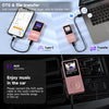 Lecteur MP3 32Go Bluetooth 5.3 - Baladeur Portable 37g avec Boutons Physiques, Haut-Parleur, Radio FM, Enregistreur Vocal, Extension 128 Go Max, Idéal pour Sport, Voyage, Enfants (Écouteurs Inclus)