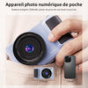 Appareil Photo Numérique 4K Compact 2,8" Écran Pivotant 180° Bleu Zoom 16X, batterie 1500mAh, Camera Vlog, Carte TF incluse