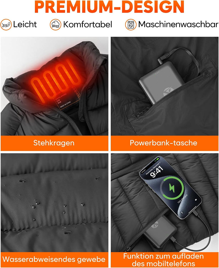 Gilet chauffant pour femme, taille M, avec batterie de 16 000 mAh