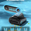 Robot de Piscine Fond et Parois, Ligne d'eau, Double Filtre, Robot Piscine sans Fil, 7 Modes de Nettoyage, 180 Min d'Autonomie, Puissant Aspirateur pour Piscines jusqu'à 150 m² VERT ou BLEU