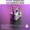 Machine à Fumée Mini Machine à Brouillard avec 6 LED Lumières Contrôlables en Couleur, 400 W avec télécommande, DJ Mariage Halloween Fête et Spectacle Noël Contrôle double mode