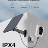 Camera Surveillance 2K WiFi Exterieure sans Fil, Batterie et Panneau Solaire 3W Intégrés, Vision Nocturne Couleur Starlight, Détection PIR, Audio Bidirectionnel