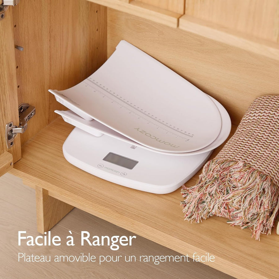 Pèse-Bébé, Nouveau-né, Plateau Incurvé Amovible, Poids, Taille, Balance Personnelle, Quantité Boire, Mesure, Précision <50g, 150kg, Unités, Mémoire Auto