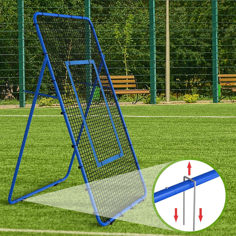 Filet de rebond de volley-ball réglable - Appareil d'entraînement de volley-ball avec zone de frappe pour frapper, servir, passer, exercices de pointes - Filet de rebond pour baseball, lacrosse