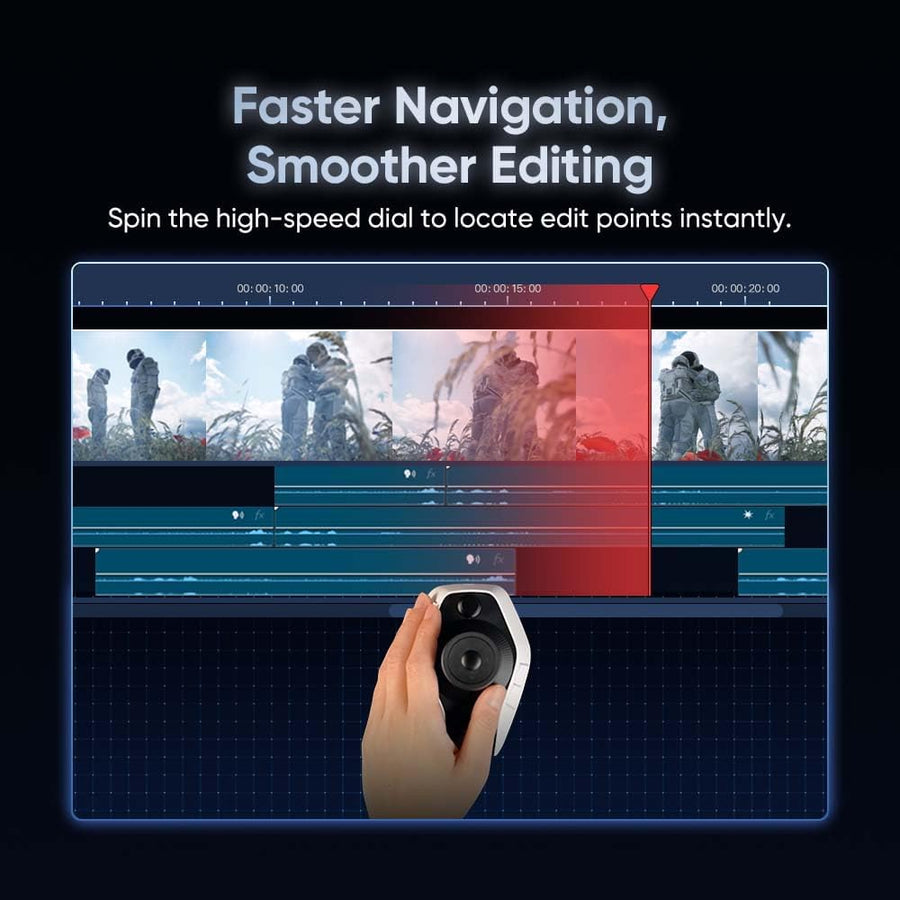 XPPen Pilot Pro Console d’Édition – Contrôleur Vidéo avec Plus de100 Raccourcis Personnalisables, Conçu pour Montage, Postproduction, Publicités, Vlogs et Vidéos Courtes
