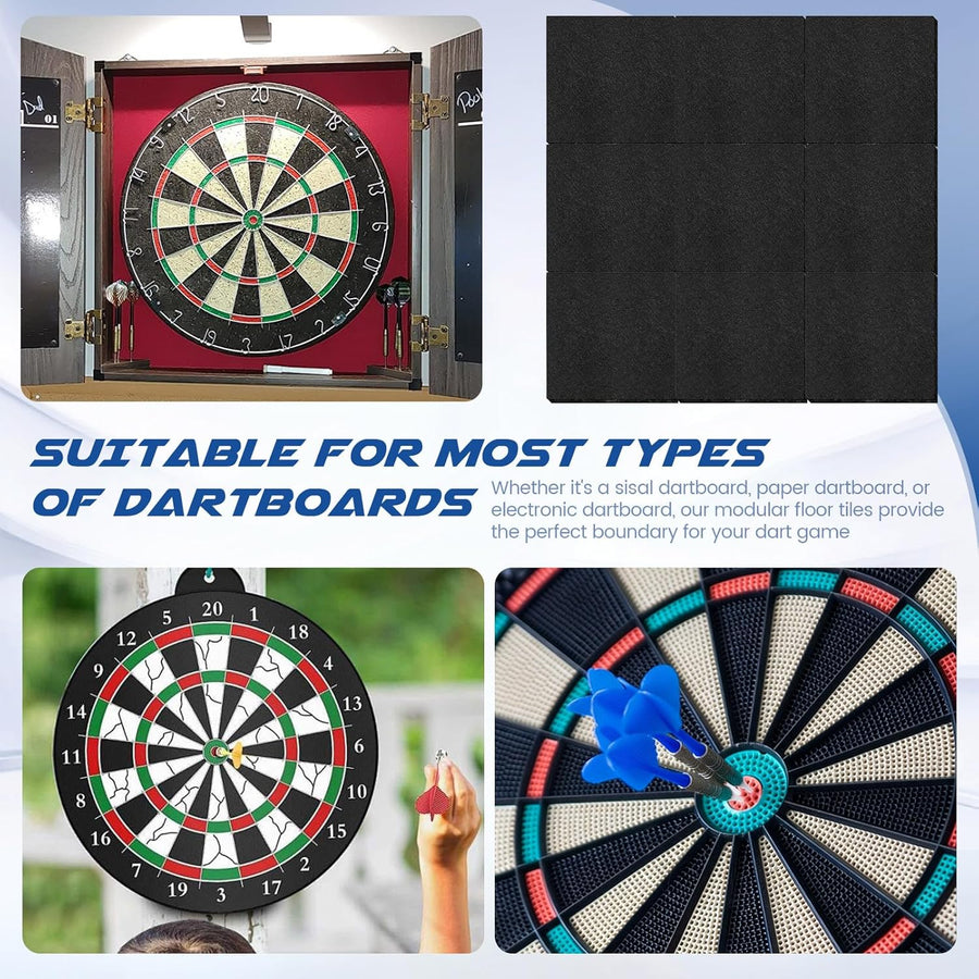 90x90 cm Protection Murale pour Cible de Fléchettes en Feutre et Liège, Panneau Adhésif pour Protéger Le Mur et Les Fléchettes, Dos en Liège Résistant aux Impacts