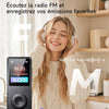 Lecteur MP3 64Go avec Bluetooth 5.3, Haut-Parleur intégré, Bouton Physique lecteur de musique portable, qualité sonore HiFi, fonction d'enregistrement radio FM,Carte mémoire extensible jusqu'à 128 Go