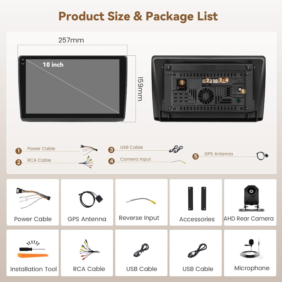 Carplay 4G+64G Android 15 Autoradio 10" pour Renault Trafic CarPlay | Aussi pour Nissan Primastar. Wireless CarPlay. Android Auto. WiFi. FM/RDS. Caméra + MIC