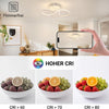 Plafonnier Chambre Plafond 24W Luminaire Cuisine Moderne Blanc intensité variable design circulaire plafonniers salon avec télécommande