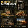 BlazeVideo T306 Caméra de chasse 64MP 4K - Temps de déclenchement de 0,1s PIR 120° Vision Nocturne IP66 étanche - Piège photo avec time-lapse & enregistrement en boucle pour chasse, observation