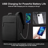 Sac à Dos pour Ordinateur Portable 16 Pouces, Port USB et Sangle pour Valise, Unisexe Étudiant Voyage, Sac Quotidien Enseignant Antivol en Noir