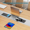 Alpheus Prise Encastrable Plan de Travail, Charge sans Fil 15W, USB-C1 30W 3 USB-C, 3 USB-A, 1 Prise Secteur, Câble 1,8m, pour Bureau, Table de Réunion, Plan de Travail et ilot de Cuisine,10A/2500W