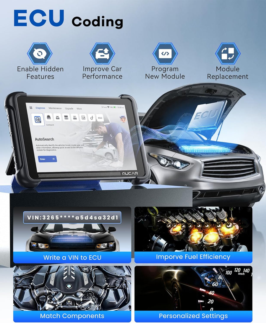 Scanner cartographie topologique, outil diagnostic IA 892BT PRO, 3 000 tests 40 services, codage ECU, authentification automatique FCA SGW, CANFD/DOIP, mises à jour gratuites à vie