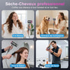 Sèche-Cheveux Ionique 1350W Moteur Sans Balais Haute Vitesse 110 000 tr/min, 2 Vitesses et 4 Températures, Seche Cheveux Professionale avec Embout Magnétique, 50dB pour Voyage et Maison