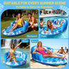 Matelas Gonflable Piscine Adultes, 160 x 100 cm Bouée Gonflable Piscine avec Dossier, Matelas Piscine Gonflable avec Porte-Boisson et Porte-Téléphone, Piscine de Bronzage pour Plage et Jardin