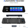 DashCam 4K Wifi Miroir avec GPS & 9.66" Écran Tactile, Dashcam Voiture 4K Avant+1080P Arriere, Dashcam Rétroviseur Caméra pour Voiture avec Capteur G, APP, Carte 64 Go, ADAS, Vision Nocturne