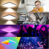 Plafonnier LED, intensité variable avec télécommande, 24 W, RGB, 4 000 K, design carré moderne pour salon, chambre, chambre d'enfant, salle de bain, 29 x 2,5 cm