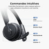 Nuroum HP31S 2026 Casque Bluetooth Sans Fil avec Micro, Réduction de Bruit ENC, Casque PC Mono avec Station de Charge,Clé USB-A&C/Bluetooth/Dongle,45H d'Autonomie pour CallCenter/Travail/Appels/Bureau