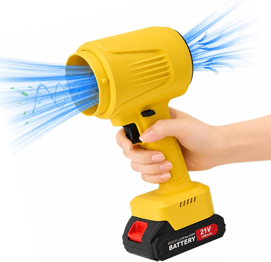 Souffleur de Feuilles sans Fil 21V 50000 TR/Min Soufflage Aspiration 650W Soufflage et aspiration 2-en-1, 650 W et 50000 tr/min, avec batterie et chargeur