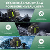 Niveau Laser Chantier Autonivelant 360° x 4, Lazer Niveaux 4D 16 Lignes Laser, Autonivellement et Mode Pulsé Extérieur, 2 x Batterie, Nivellement Automatique, Support Rotatif, Télécommande
