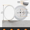 Plafonnier LED avec veilleuse 24W, 3 CCT, rond Ø30cm Blanc | Lampe à panneau plat pour chambre, chambre d'enfant, couloir, cuisine, avec veilleuse 4W et 3 couleurs chaud, neutre et froid