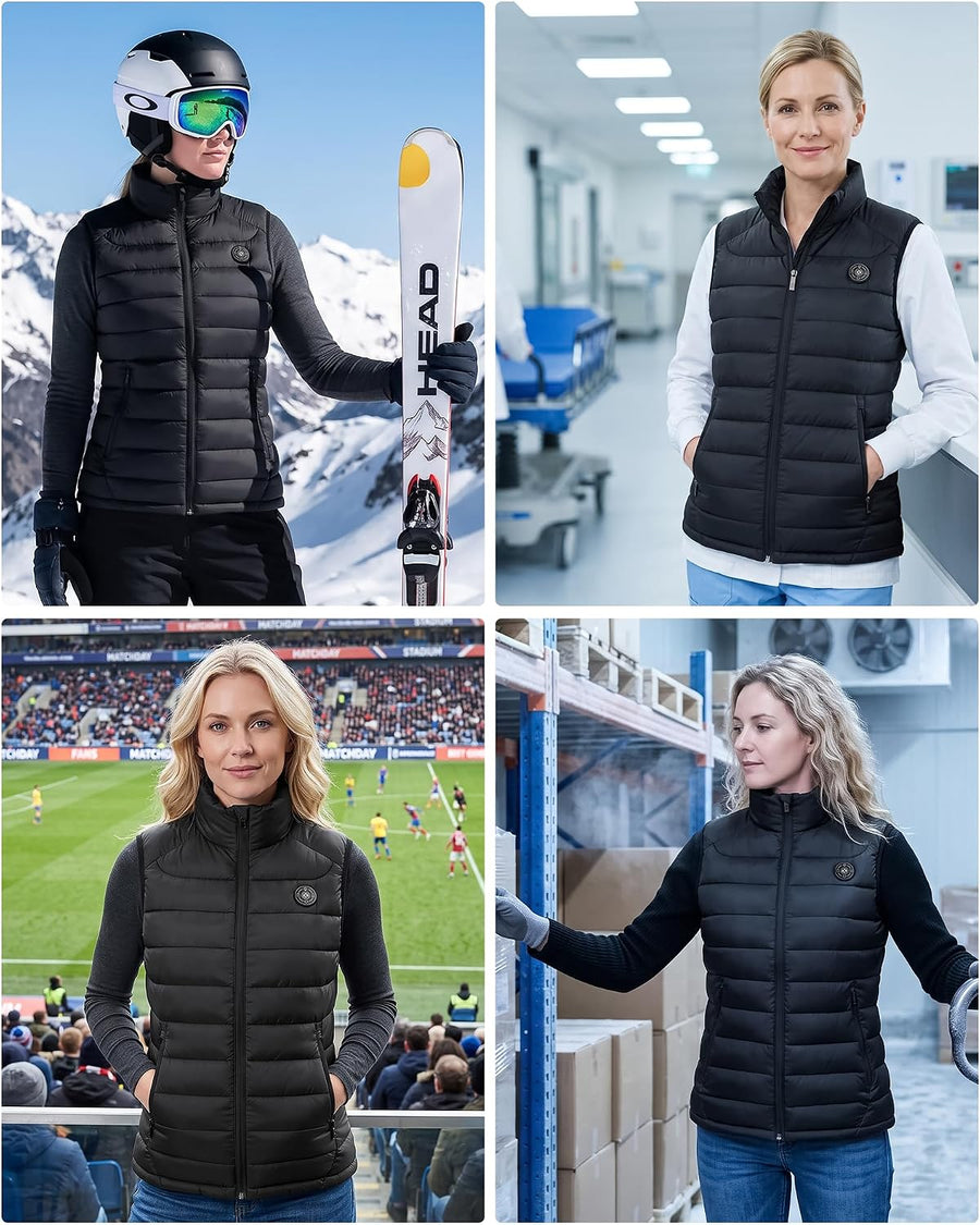 Gilet chauffant pour femme, taille M, avec batterie de 16 000 mAh